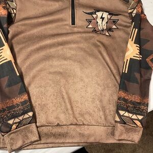 Men's Brown Southwestern Sweatshirt